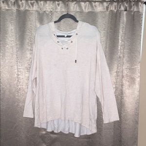 Long sleeve hooded top